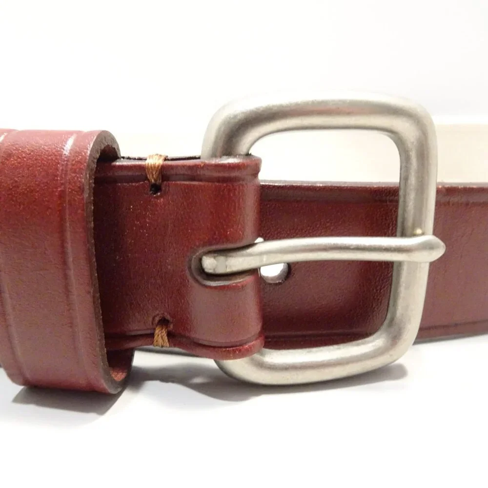 J. Crew Boys Crewcuts Christmas Tree Red Truck Canvas Leather Belt Size S Brown
